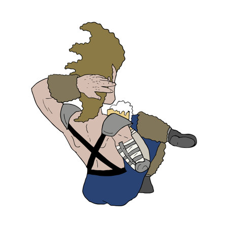 Design of relaxed man sittingのイラスト素材