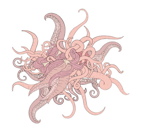 Imaginative mutant tentacles compositionのイラスト素材