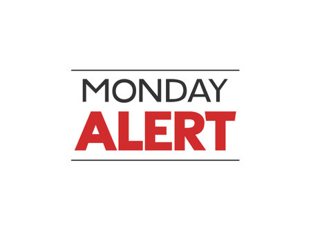 Design of monday alert messageのイラスト素材