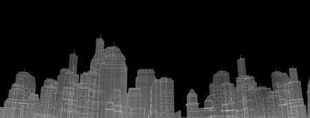 Render city illustrationの写真素材