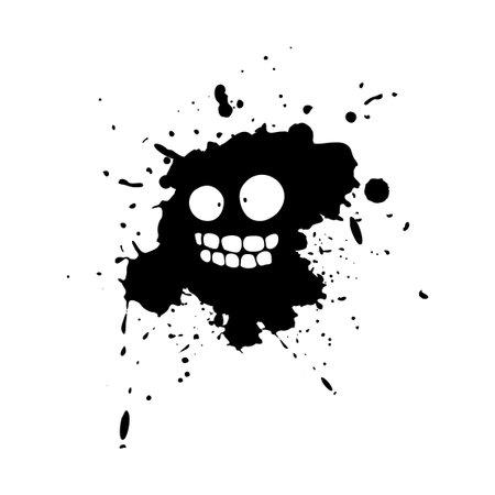 Imaginative face on ink stainのイラスト素材