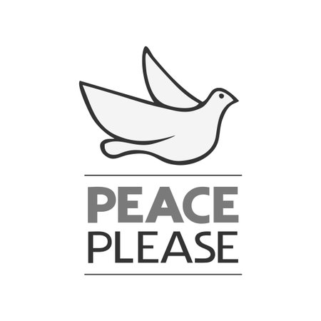 Design of peace please messageのイラスト素材