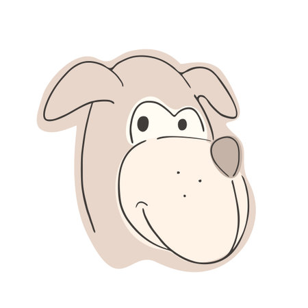Funny dog faceのイラスト素材