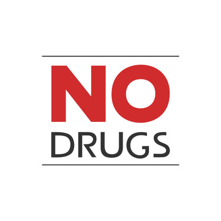 Design of no drugs messageのイラスト素材