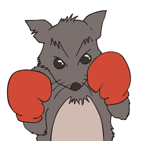 Creative design of boxing rat drawingのイラスト素材