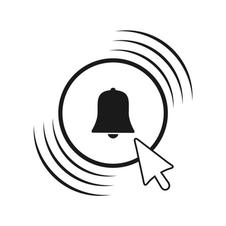 Bell advise and cursorのイラスト素材