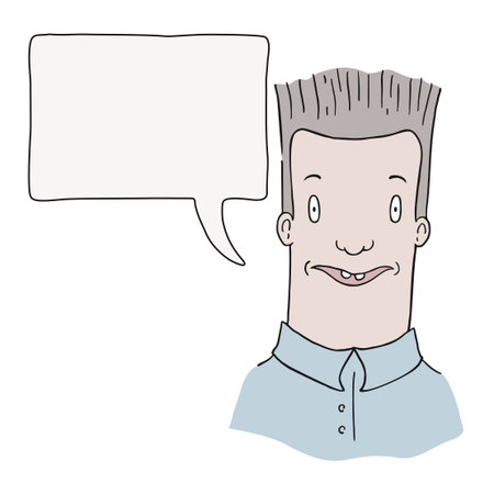 Talking character drawingのイラスト素材