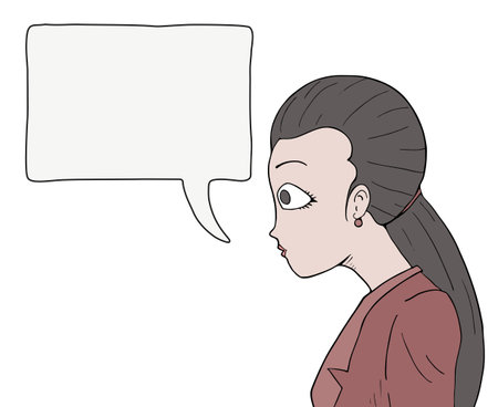 Elegant woman talkingのイラスト素材