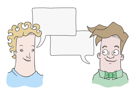 Talking character drawingのイラスト素材