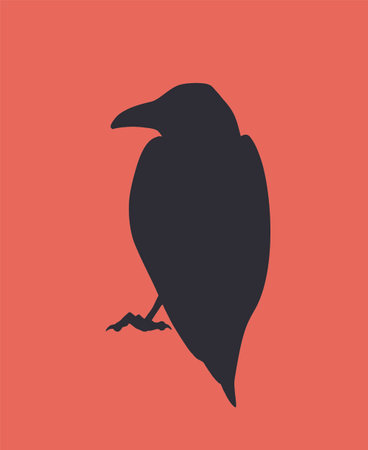 Crow illustration designのイラスト素材