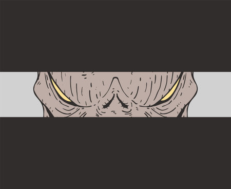 Imaginative reptile face drawのイラスト素材