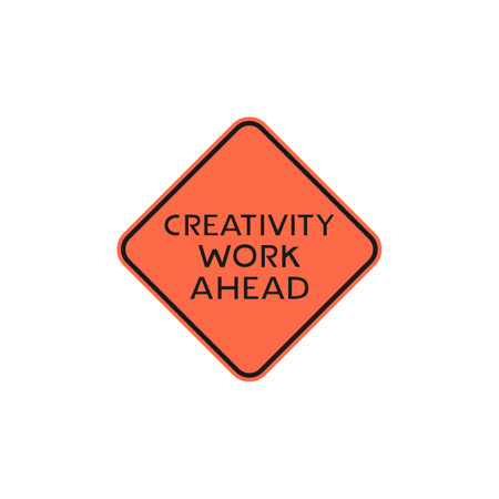 Creativity work ahead signのイラスト素材
