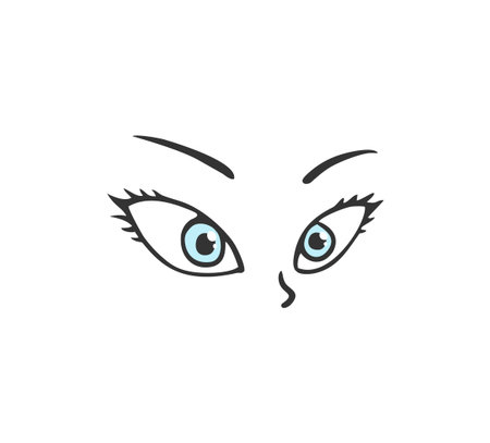 draw female eyesのイラスト素材