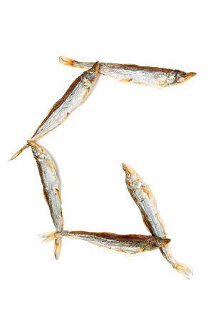 The alphabet from dried fishes
