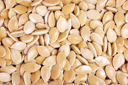 Photo of pumpkin seeds close up