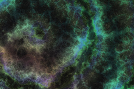 Space with stars and fogsの写真素材