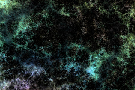 Space with stars and fogs
