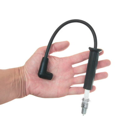 Spark plugs in a hand for the petrol engineの写真素材