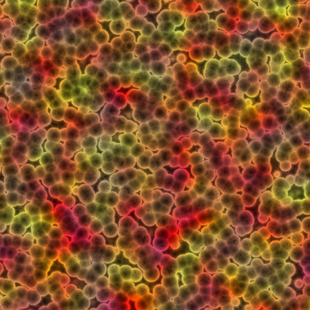 Abstract drawing of a colony of bacteriaの写真素材