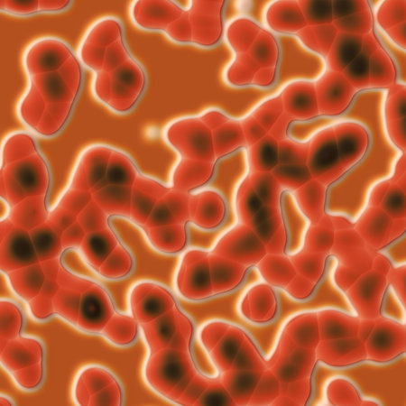 Abstract drawing of a colony of bacteria