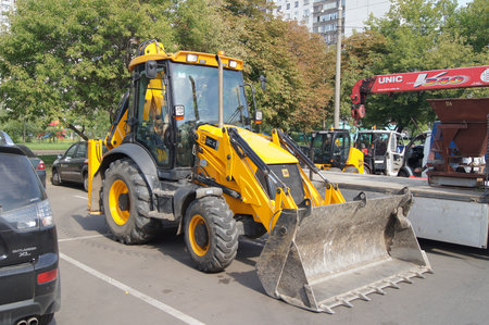 MOSCOW - AUGUST 30: The industrial technics exposed on review of technics and the equipment for...