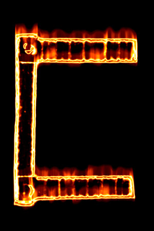 Letter of the fiery alphabetの写真素材