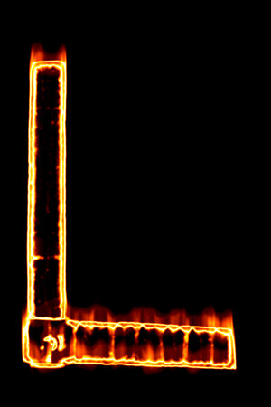 Letter of the fiery alphabetの写真素材