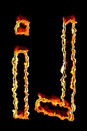 letter from the fiery fontの写真素材