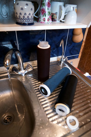 cartridge for filters of cleaning of tap waterの写真素材