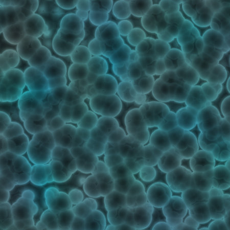 Abstract image of a group of bacteria.