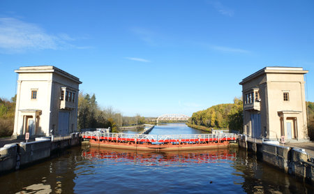 Old gateway on the channel.