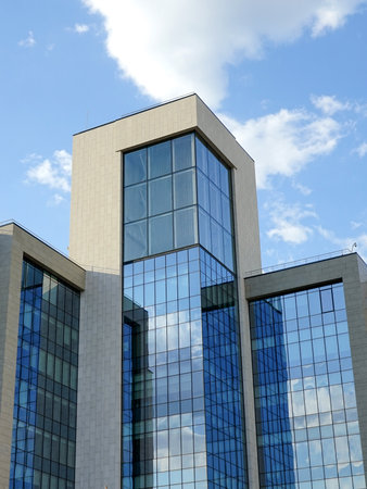 Moscow, Russia, June - 2019: The main office of the company Lukoil on Sretensky Boulevard.