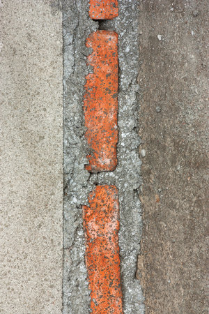 Close up of brick walls are not plastered.の写真素材