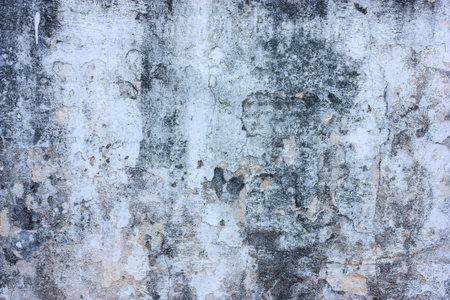 White walls are textured black dirt stains.の写真素材