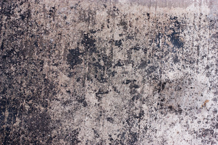 White walls are textured black dirt stains.