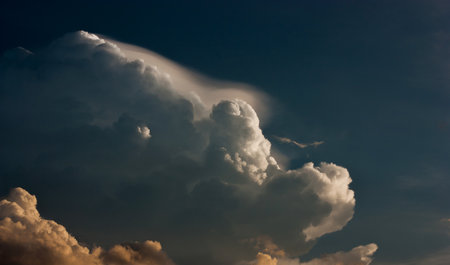 white fluffy clouds in the blue sky, background