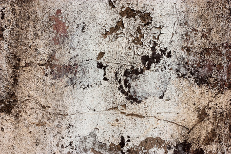 White walls are textured black dirt stains.の写真素材
