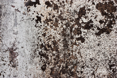 White walls are textured black dirt stains.の写真素材