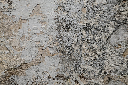 White walls are textured black dirt stainsの写真素材