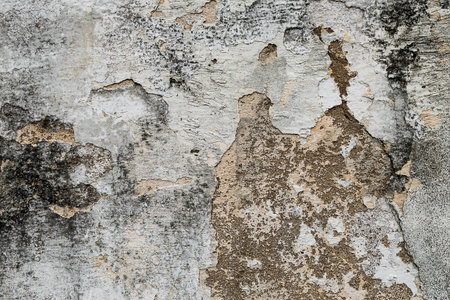 White walls are textured black dirt stainsの写真素材