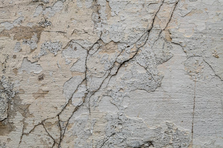 White walls are textured black dirt stainsの写真素材