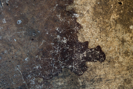 The old cracked cement and dirt and corrosionの写真素材