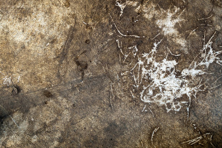 The old cracked cement and dirt and corrosionの写真素材
