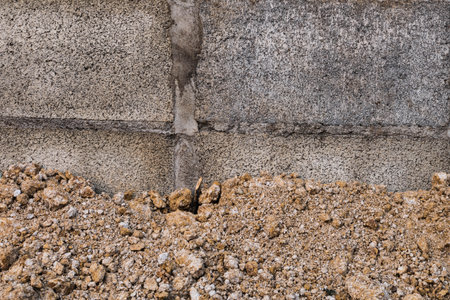 Concrete block wall background & texture.の写真素材