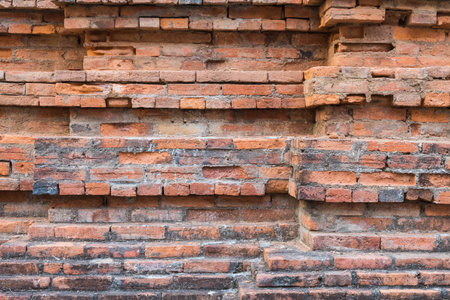 Background of old vintage brick wallの写真素材