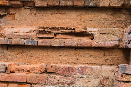 Background of old vintage brick wallの写真素材