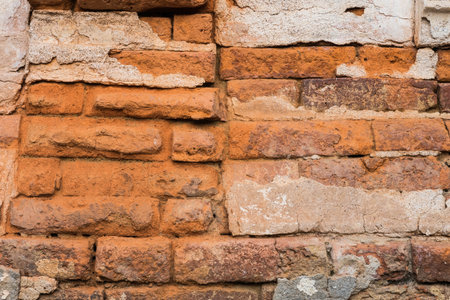 Background of old vintage brick wallの写真素材