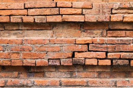 Background of old vintage brick wallの写真素材
