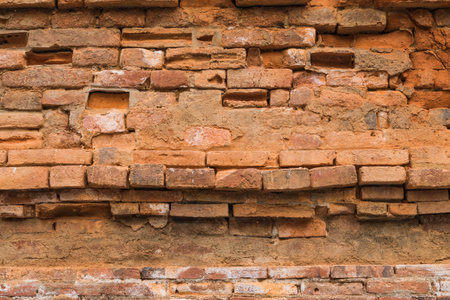 Background of old vintage brick wallの写真素材