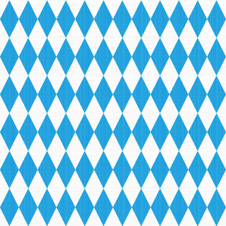 Seamless  easy to repeat - you see 9 tiles   Oktoberfest and Bavarian flag pattern or background with fabric textureのイラスト素材